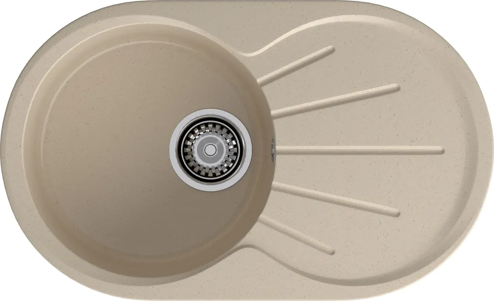 Детальное фото товара: GranFest RONDO GF-R-750 L, мойка, мрамор, кашемир