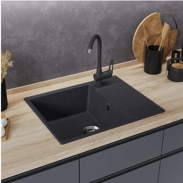 Детальное фото товара: Maunfeld Lacrima 605 MFQS-605DGR, мойка, гранит, темно-серый