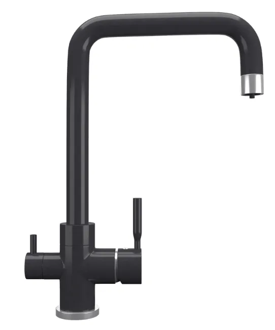 Фото товара: Maunfeld MFQT-19DGR, смеситель, гранит, темно-серый