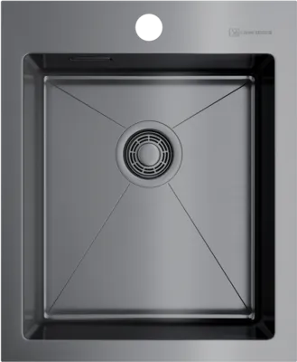 Детальное фото товара: Omoikiri Akisame 41-GM, мойка, нержавеющая сталь/вороненая сталь