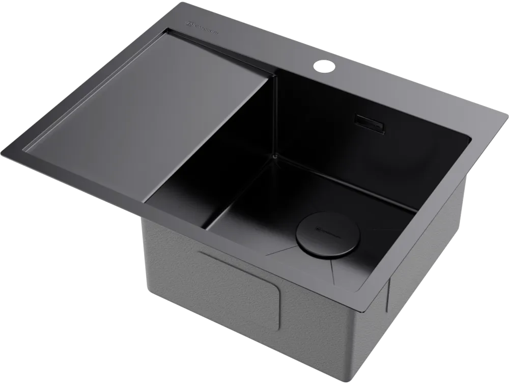 Детальное фото товара: Omoikiri Akisame 65-GM-R, мойка, нержавеющая сталь/вороненая сталь, чаша справа