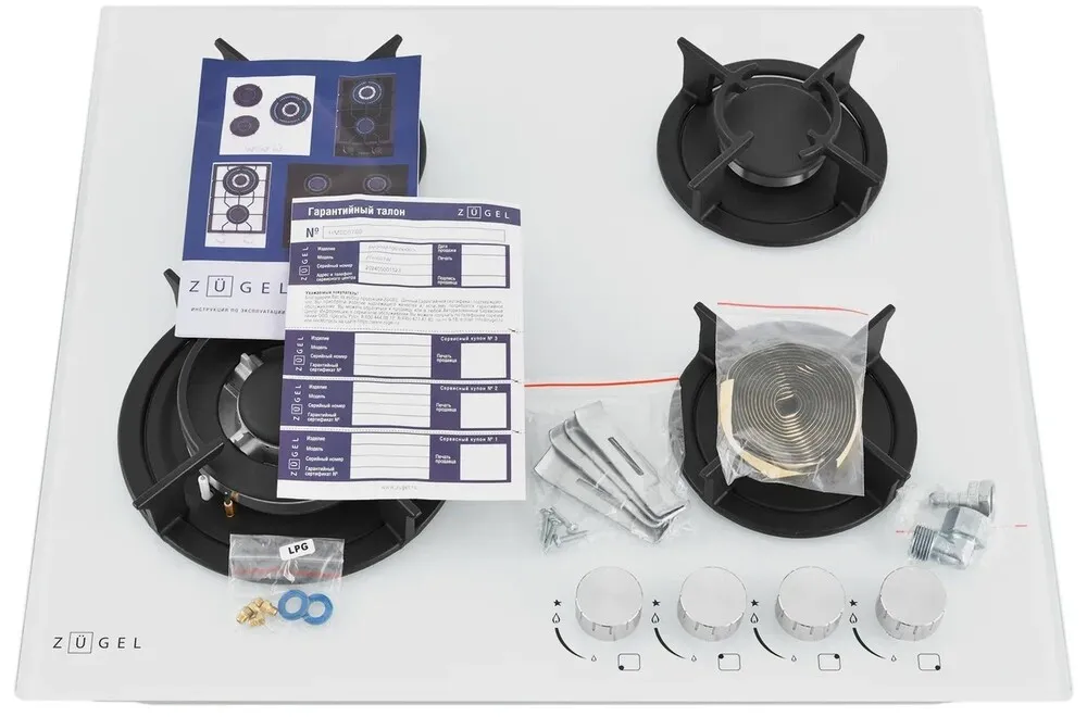 Детальное фото товара: ZUGEL ZGH603W газовая поверхность