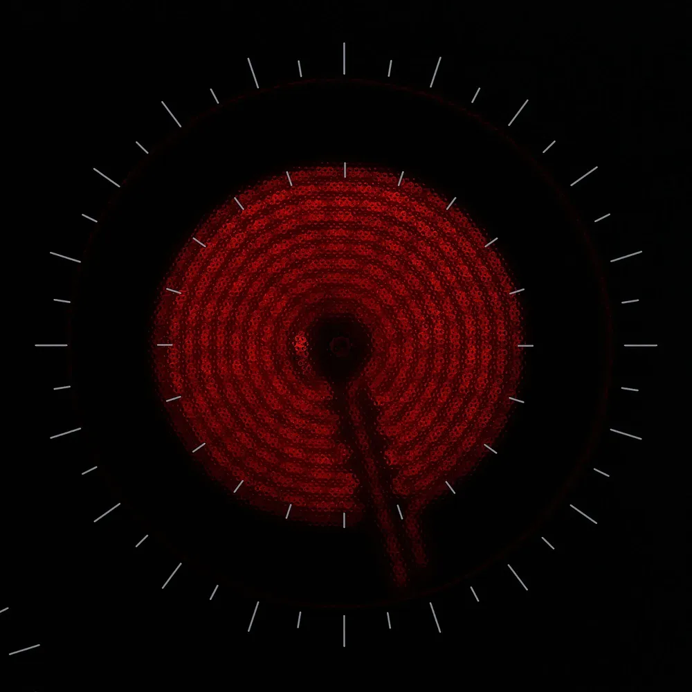 Детальное фото товара: Krona ZAUBER 45 BL 1DZTS стеклокерамическая поверхность