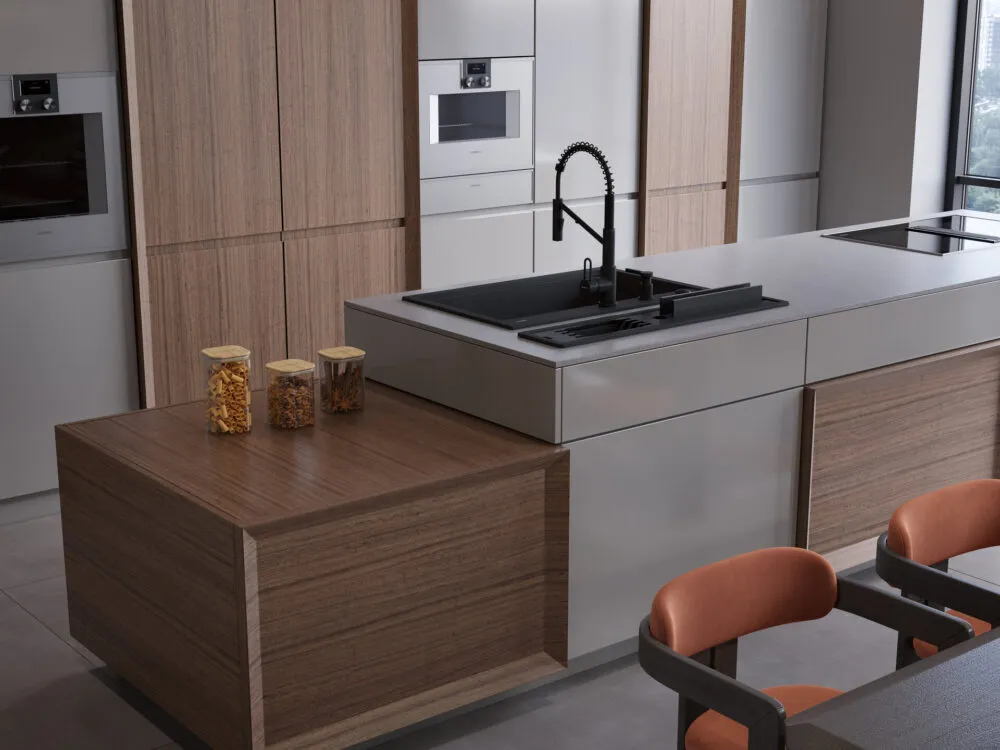 Детальное фото товара: Omoikiri Kitagawa 79-LB-GB, мойка, керамика, графит