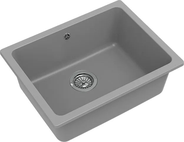 Детальное фото товара: Rivelato BERKANA BK-50 grigio metallizzato, мойка, гранит, серый металлик