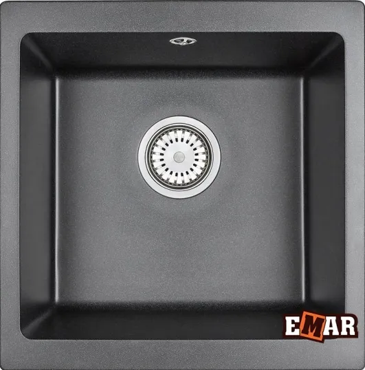 Детальное фото товара: Emar EMQ-1455.P, мойка, гранит, антрацит