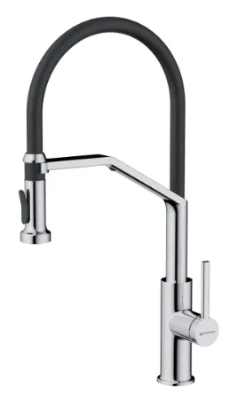 Детальное фото товара: Omoikiri Makkari 2 Plus-SB-C-BL, смеситель, хром/черный