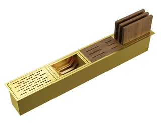 Детальное фото товара: Omoikiri DRY-01-LG, сушилка для посуды, светлое золото