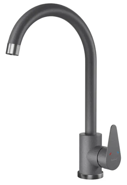 Фото товара: GranFest GF-Z-5412, смеситель, гранит, темно-серый