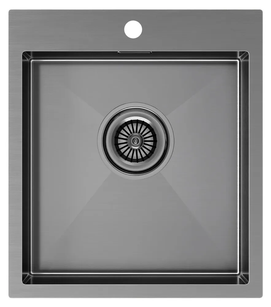 Фото товара: Paulmark KRONER 45, мойка, нержавеющая сталь, вороненая сталь