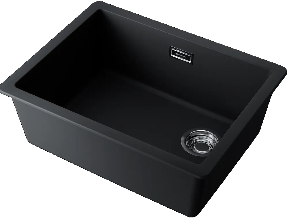 Детальное фото товара: Omoikiri Kata 56-U/I Side-BL, мойка, гранит, черный