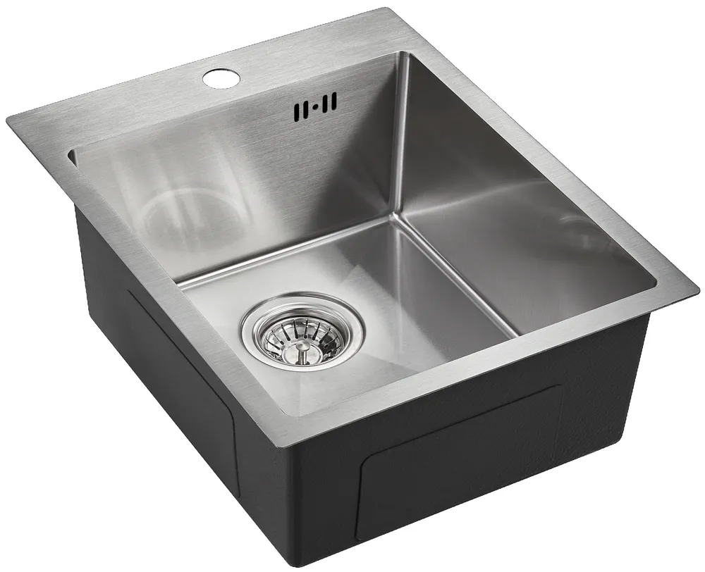 Детальное фото товара: Emar EMB-128A PVD Nano Satine, мойка, нержавеющая сталь сатин