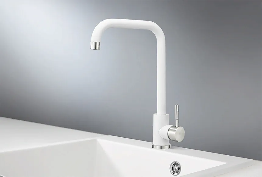 Детальное фото товара: GRANULA 4033 смеситель, гранит, белый