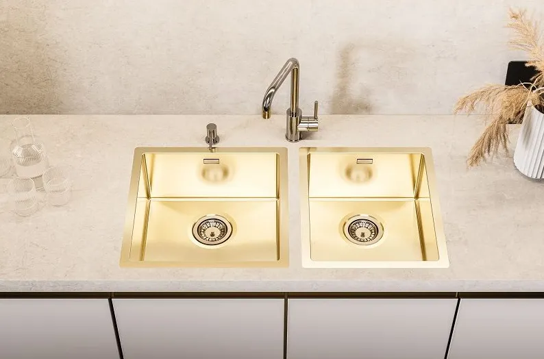 Детальное фото товара: ALVEUS QUADRIX MONARCH 20 COPPER, мойка, нерж сталь, медь (в компл. с выпуском без сифона)