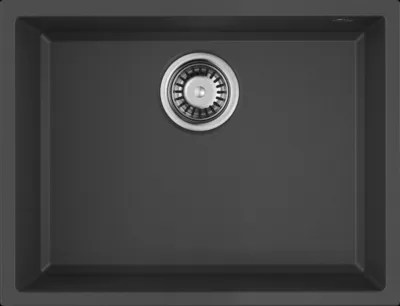 Фото товара: Omoikiri Tedori 54-U-BL, мойка, гранит, черный