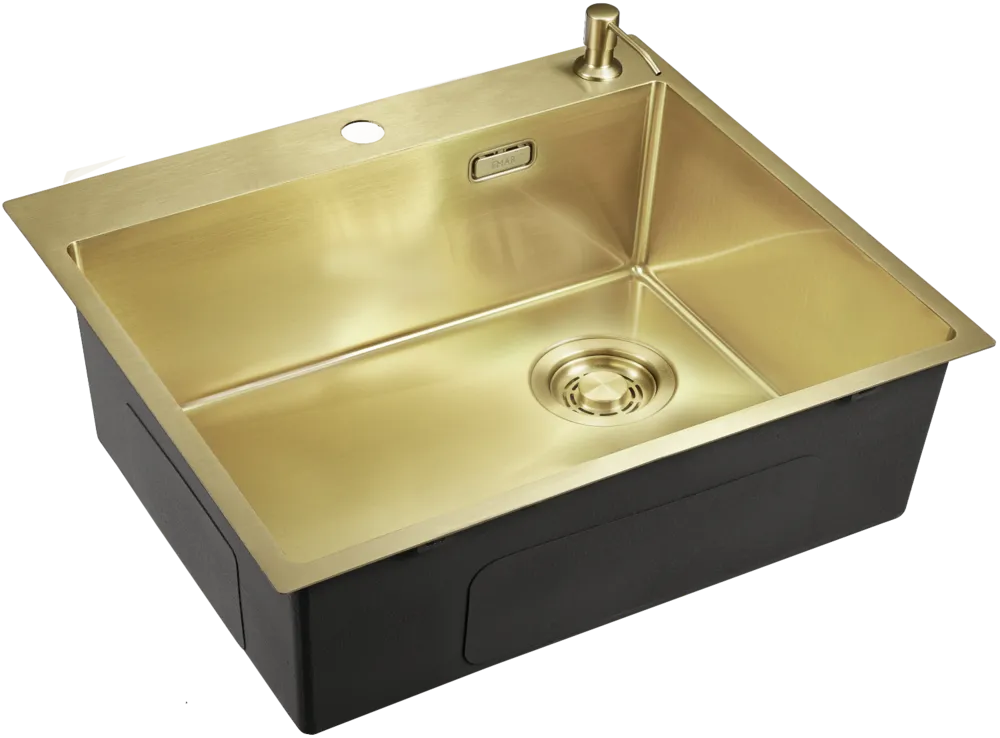 Фото товара: Emar EMB-560(TOP) PVD Matt Golden, мойка, нержавеющая сталь, матовое золото