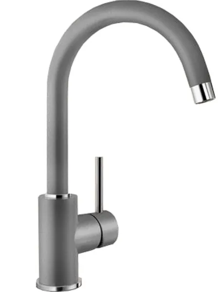 Фото товара: Blanco Mida, смеситель, гранит, алюметаллик 