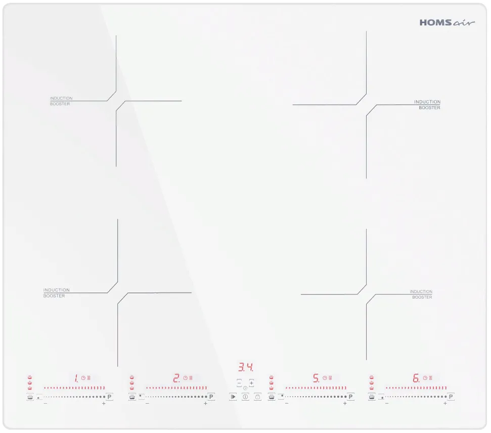 Фото товара: HOMSair HIC64SWH индукционная поверхность