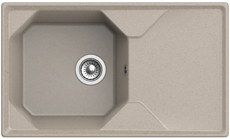 Детальное фото товара: GranFest UNIQUE GF-U-840L, мойка, мрамор, песочный