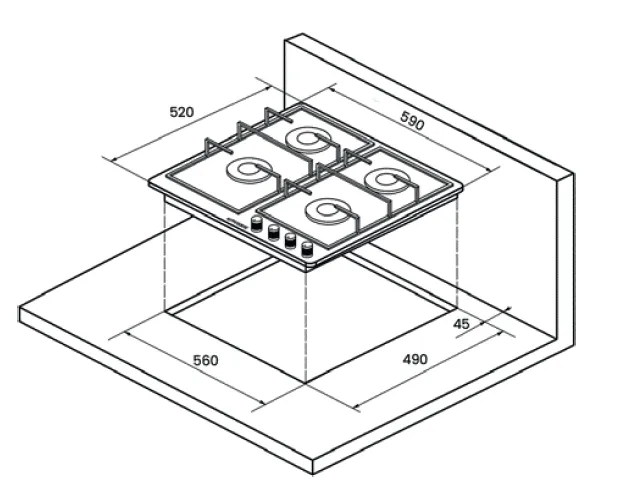 Детальное фото товара: Kuppersberg FS 67 B газовая поверхность