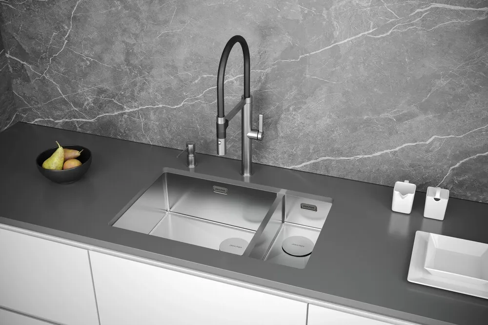 Детальное фото товара: Paulmark NEXT 69/2S UNI, мойка, нержавеющая сталь брашированная (левая)