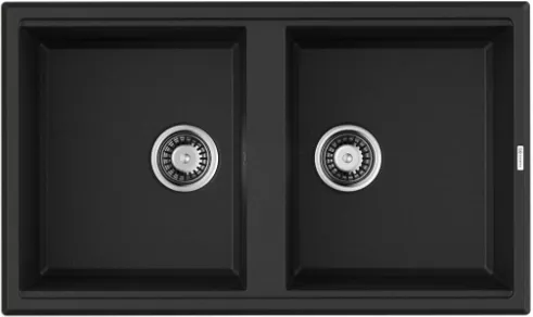 Детальное фото товара: Omoikiri Tedori 86-2-BL, мойка, гранит, черный