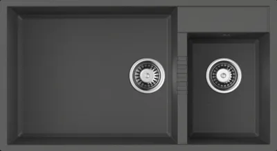 Детальное фото товара: Omoikiri Tedori 85-2-U PL, мойка, гранит, платина