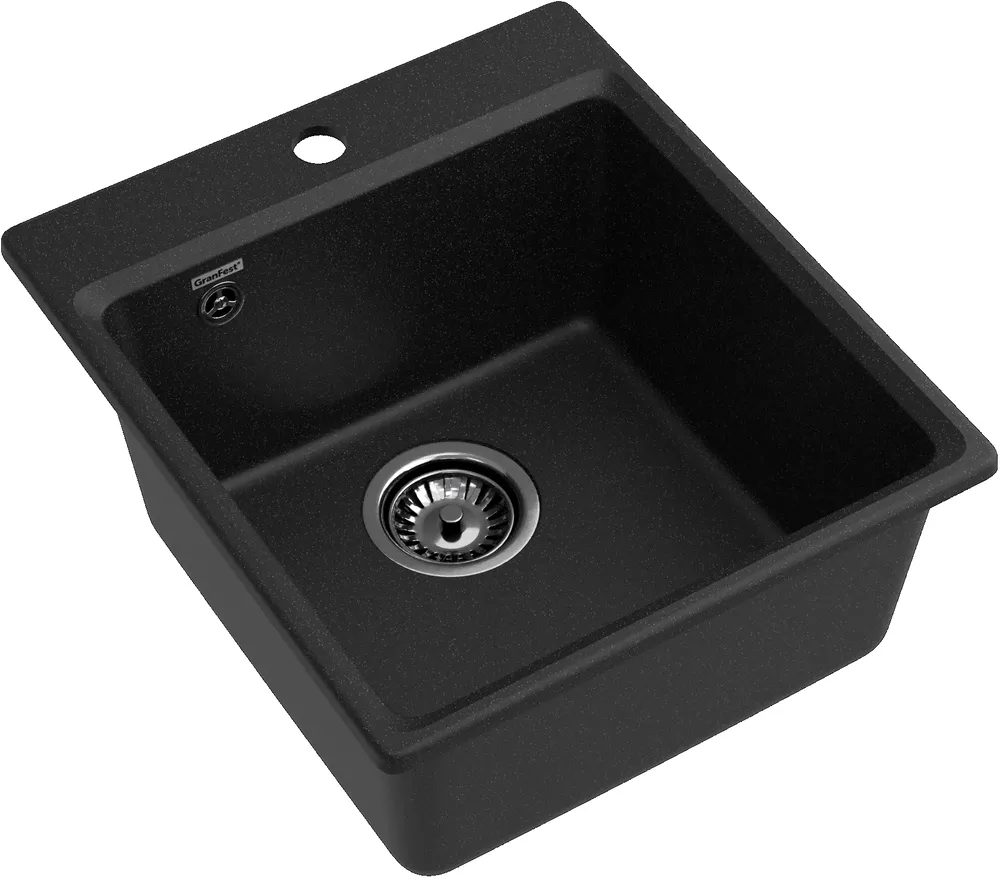 Детальное фото товара: GranFest LEVEL GF-LV-420, мойка, мрамор, черный