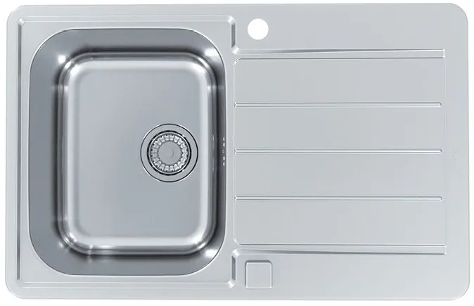 Фото товара: ALVEUS LINE MAX 80 SAT-90, мойка, нержавеющая сталь (в комплекте с сифоном 1127251)
