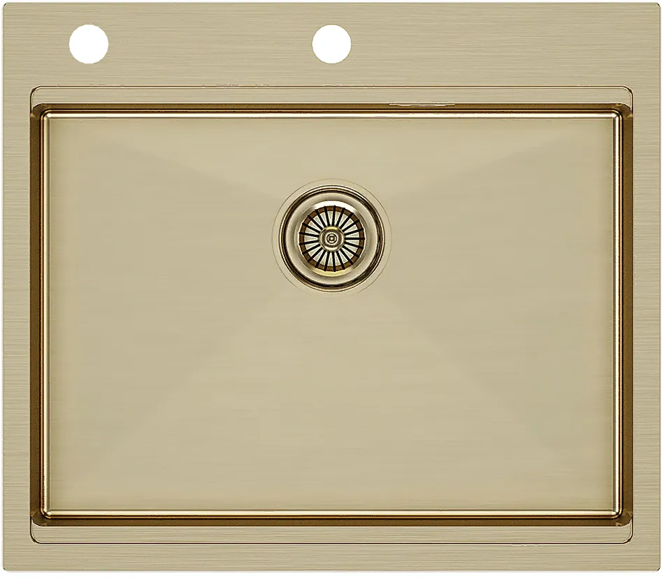 Детальное фото товара: Paulmark KRONER-PRO 59, мойка, нержавеющая сталь, брашированное золото