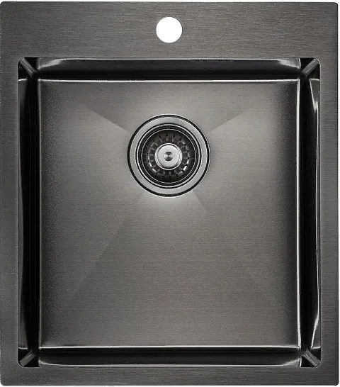 Детальное фото товара: Paulmark KRONER 45, мойка, нержавеющая сталь, вороненая сталь