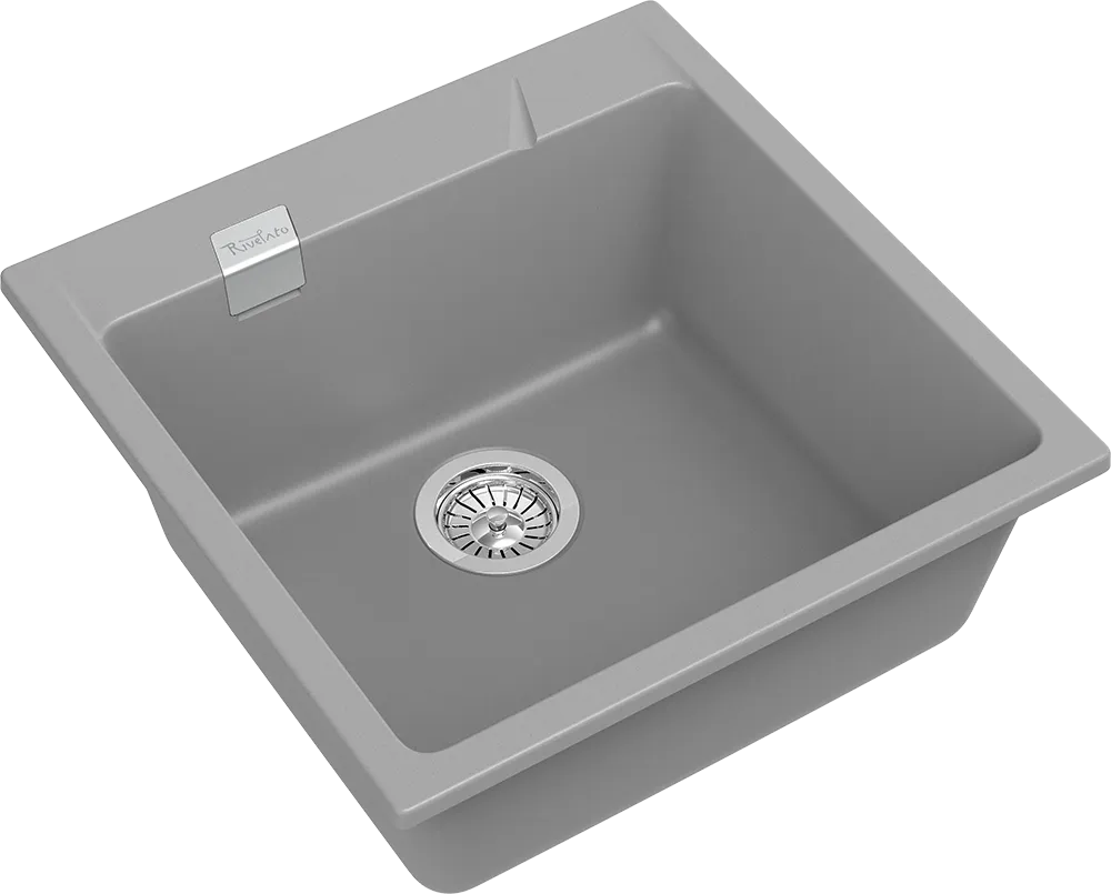Детальное фото товара: Rivelato RAUM RM-50 grigio metallizzato, мойка, гранит, серый металлик