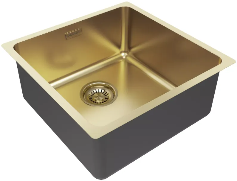 Детальное фото товара: Paulmark VISTA 44, мойка, нержавеющая сталь, светлое золото