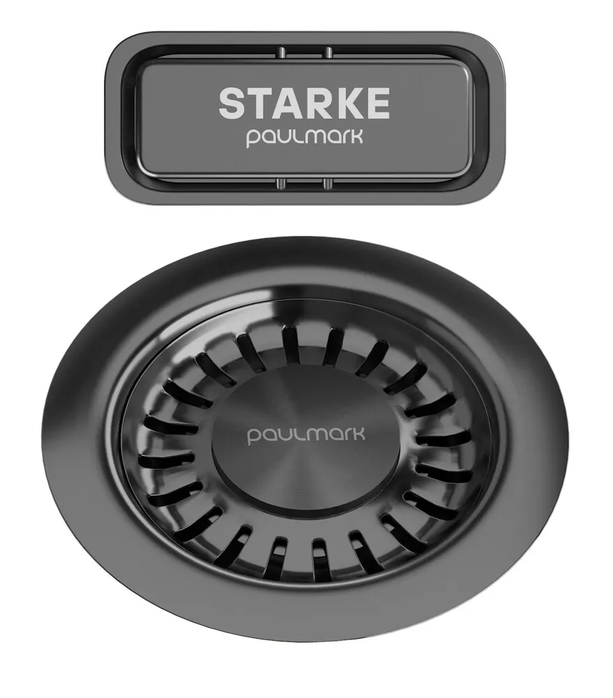 Фото товара: Paulmark слив с овальным переливом, вороненая сталь