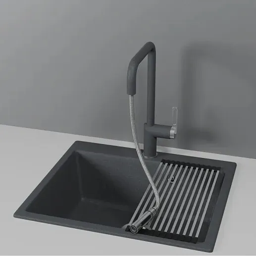 Детальное фото товара: GRANULA 8173 смеситель, гранит, графит