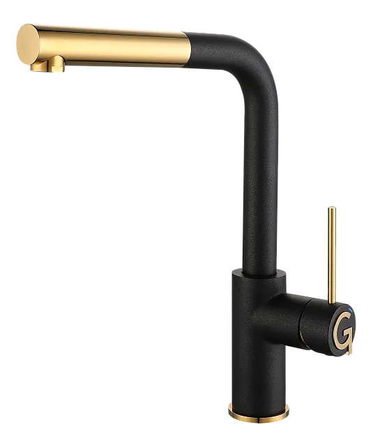 Детальное фото товара: Rivelato ALBANO 1573503 antracite/oro, смеситель, гранит, антрацит/золото