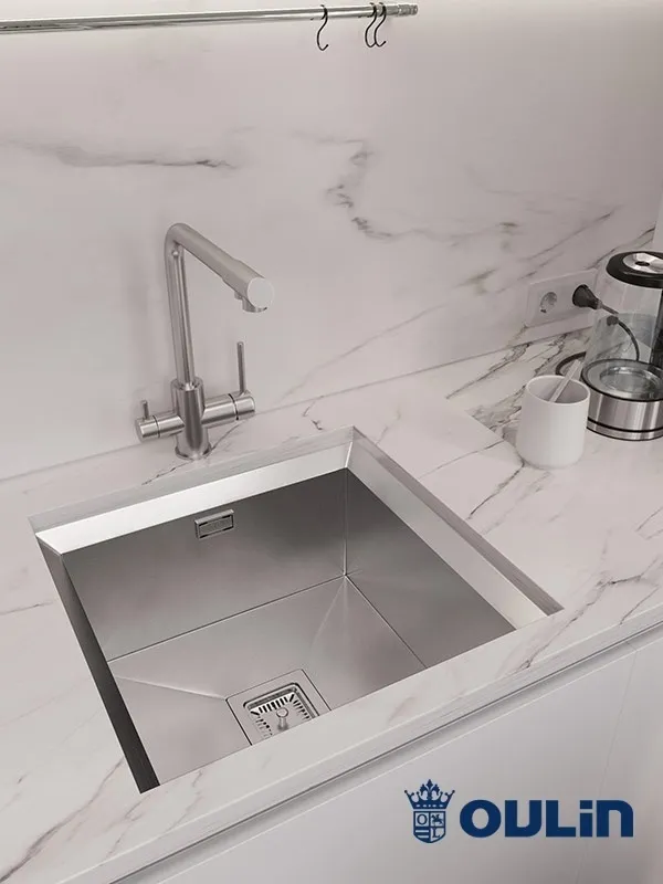 Детальное фото товара: Oulin OL-FU114 (VA8109), мойка, нержавеющая сталь сатин