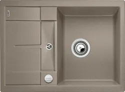 Фото товара: Blanco Metra 45S Compact, мойка, гранит, серый беж, с клапаном-автоматом