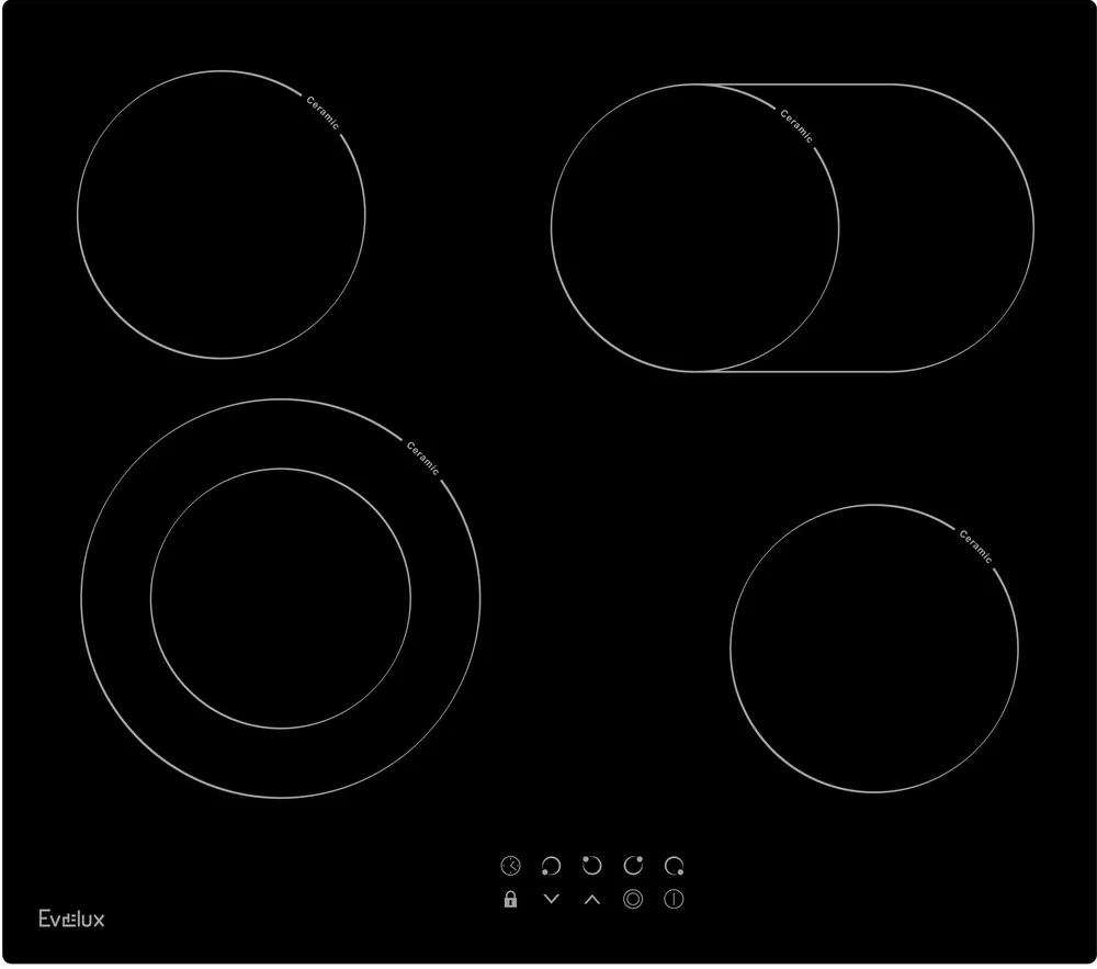 Детальное фото товара: Evelux HEV 642 B стеклокерамическая поверхность