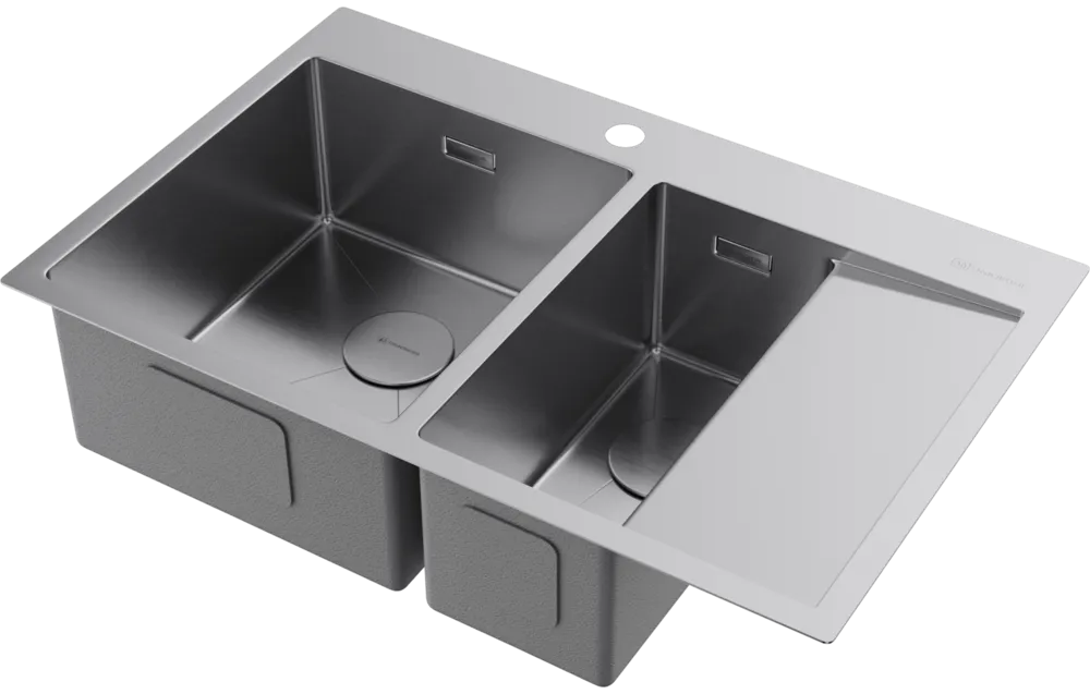 Детальное фото товара: Omoikiri Akisame 78-2-IN-L, мойка, нержавеющая сталь, чаша слева