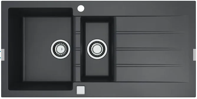 Фото товара: ALVEUS GRANITAL CADIT 80 G91 CARBON, мойка, гранит, карбон (в комплекте с сифоном 1132822)