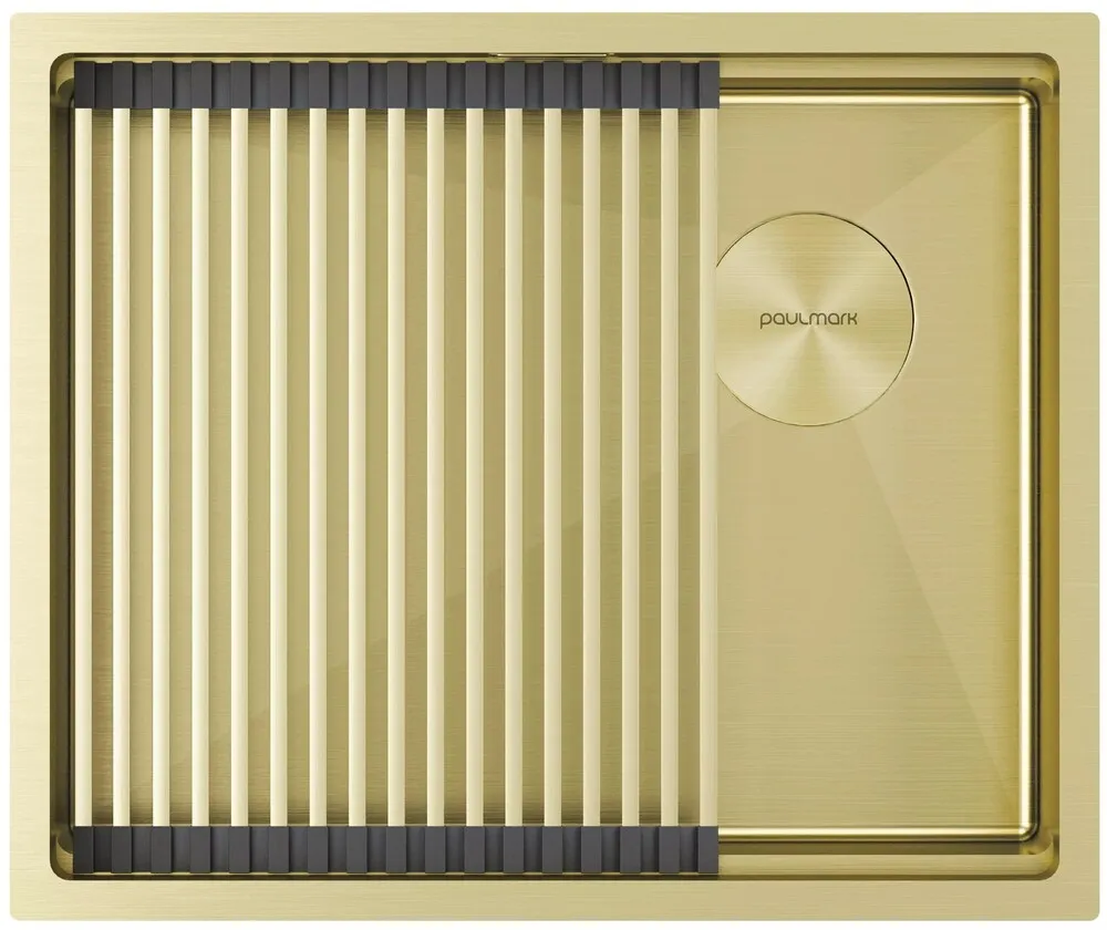 Детальное фото товара: Paulmark NEXT-PRO 54 UNI, мойка, нержавеющая сталь, светлое золото