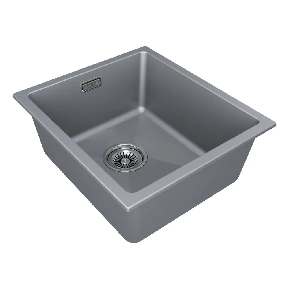 Детальное фото товара: Paulmark LUMI 41UNI, мойка, гранит, серый металлик