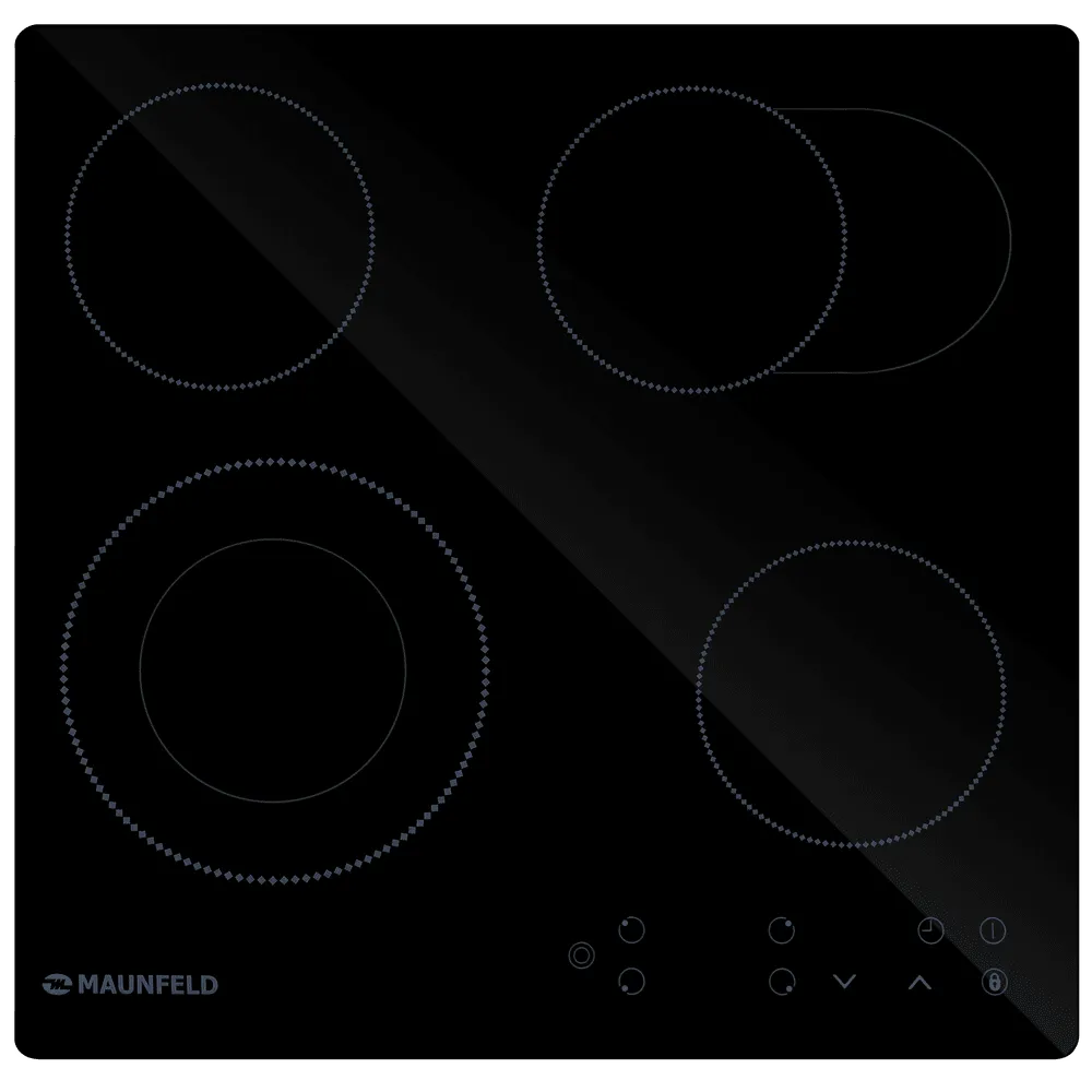 Фото товара: Maunfeld EVCE594SMDPBK стеклокерамическая поверхность