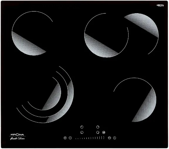 Фото товара: Krona BRILLARE 60 BL стеклокерамическая поверхность