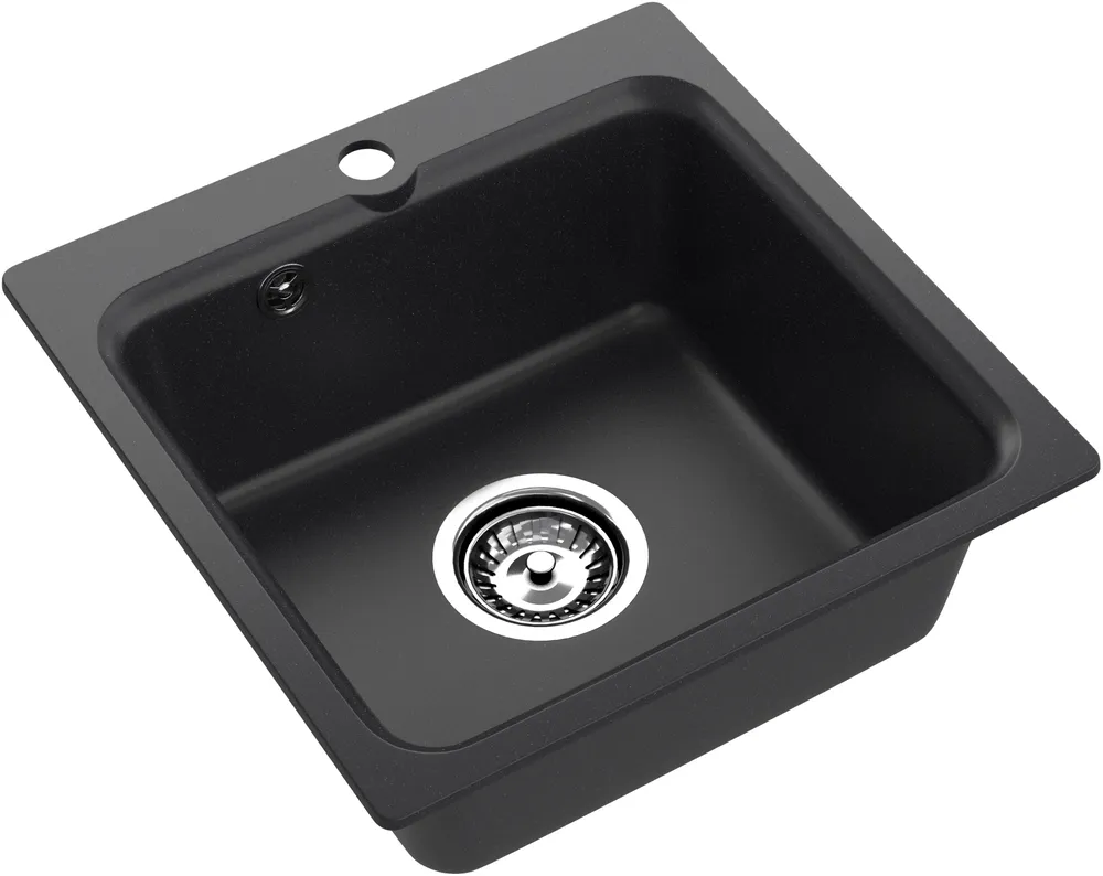 Детальное фото товара: ЭкоМ М-430, мойка, мрамор, черный