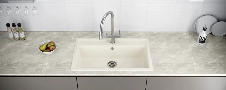 Детальное фото товара: KUCHENSTERN TOP 80, мойка, гранит, ваниль