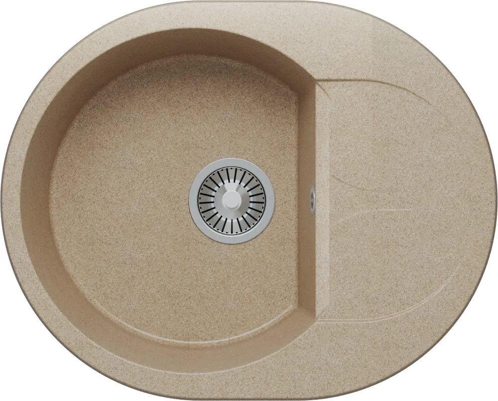 Фото товара: Polygran ATOL-620, мойка, мрамор, песочный 302