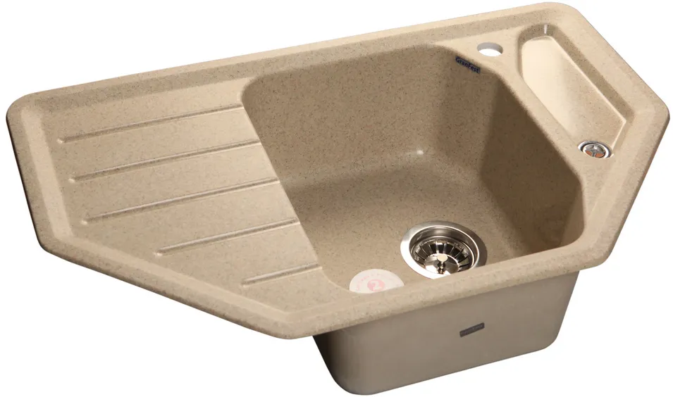 Детальное фото товара: GranFest CORNER GF-C-800 E, мойка, мрамор, песок