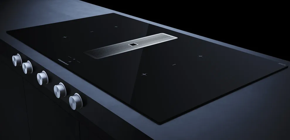 Детальное фото товара: Kuppersbusch KMI 9850.1 SR-E Silver Chrome индукционная поверхность